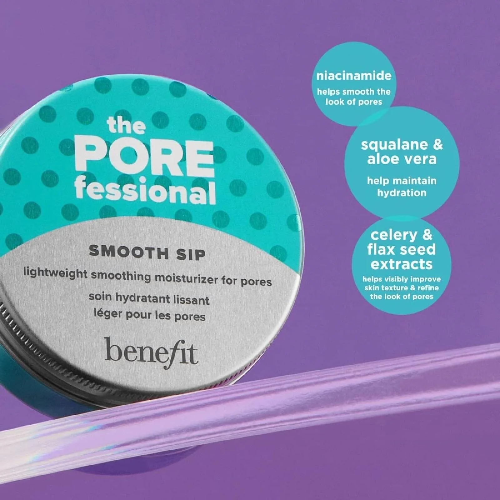 Benefit The Porefessional Smooth Sip Lightweight Smoothing Moisturizer for Pores - Image 3