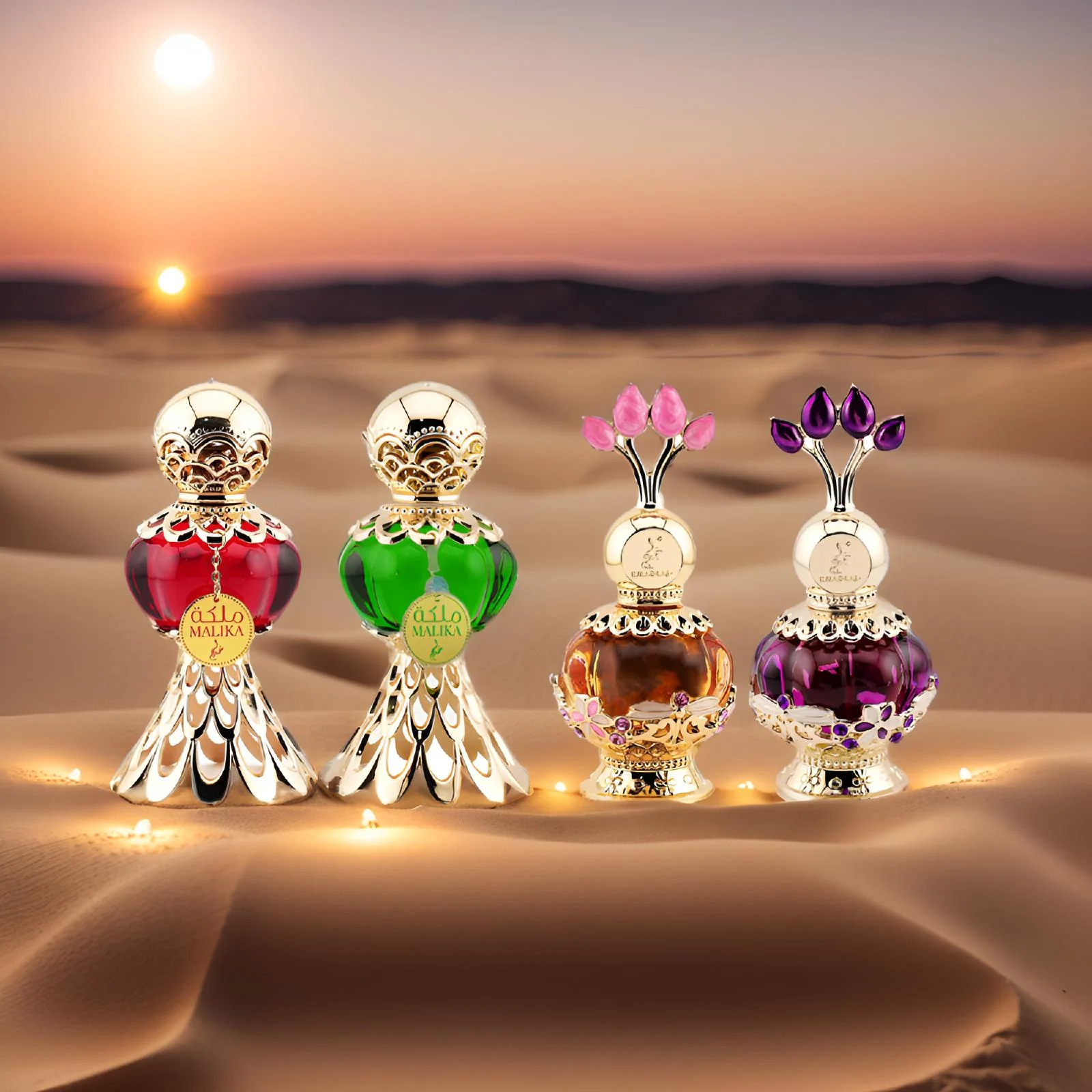 Khadlaj Malika 4pc Concentrated Perfume Oil Collection Gift Set for Women - Image 3