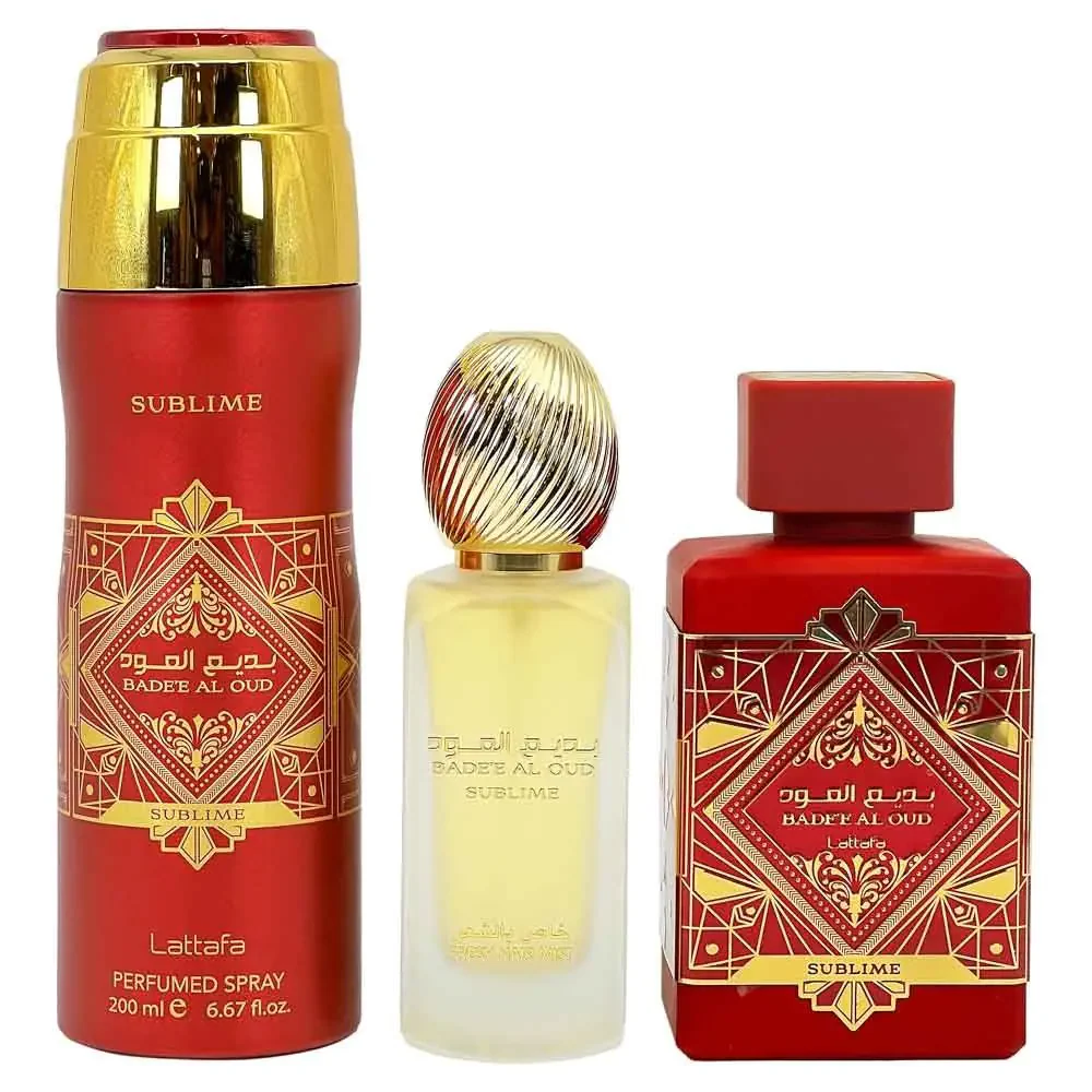 Lattafa Bade'e Al Oud Sublime 3 Pcs Gift Set for Everyone