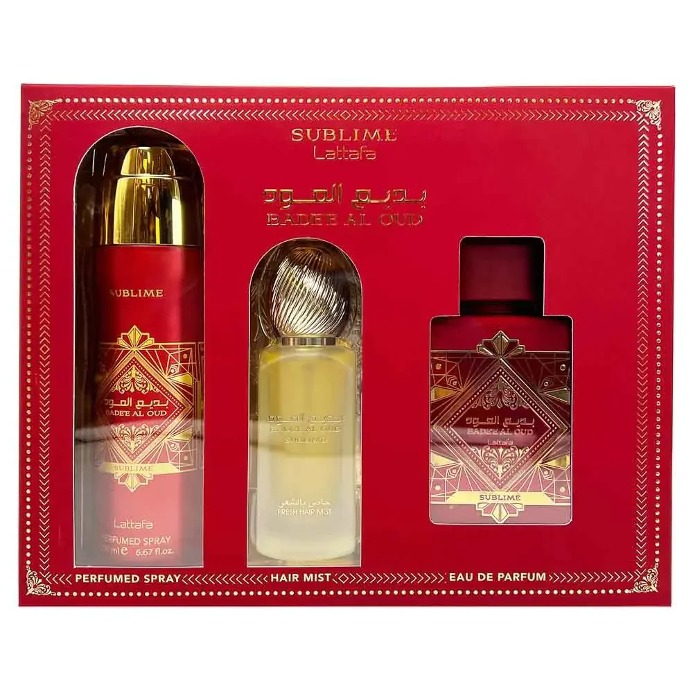 Lattafa Bade'e Al Oud Sublime 3 Pcs Gift Set for Everyone - Image 2