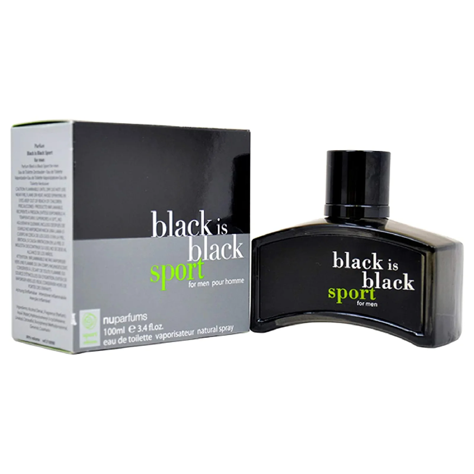 Nu Parfums Black is Black Sport Eau de Toilette for Men - Image 3